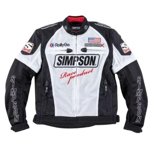 ORIGINAL SIMPSON JACKET NSM-E01 WHITE MASH JACKET RIDING JACKET READY STOCK