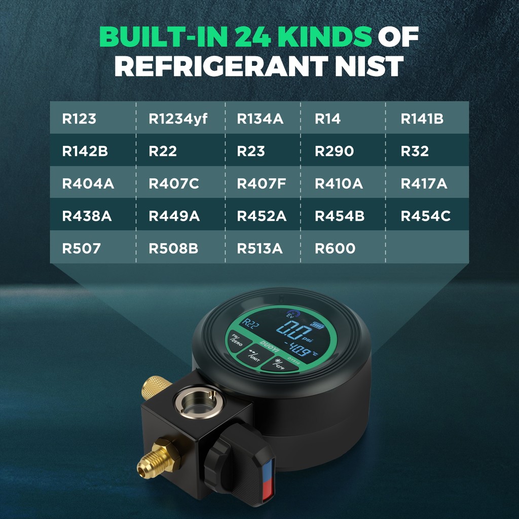 DUOYI DY516 Digital HVAC Manifold Gauge Digital Fluorination Meter Digital Refrigeration Manifold
