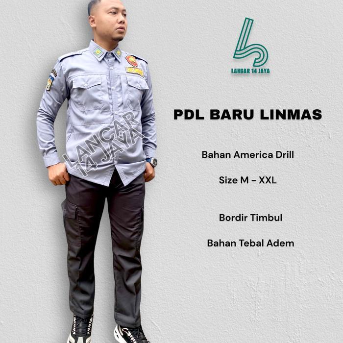 SIAPKIRIM Setelan PDL Linmas Terbaru 2025 - Set Linmas Abu Baru - Set Linmas Murah READY STOCK