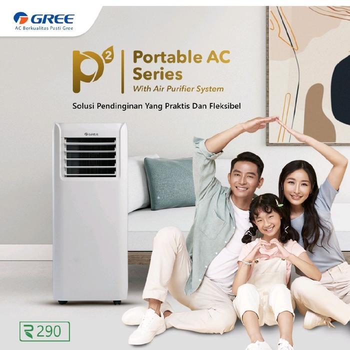 Ac Portable Standing Gree 1,5 Pk With Air Purifier System Terlaris