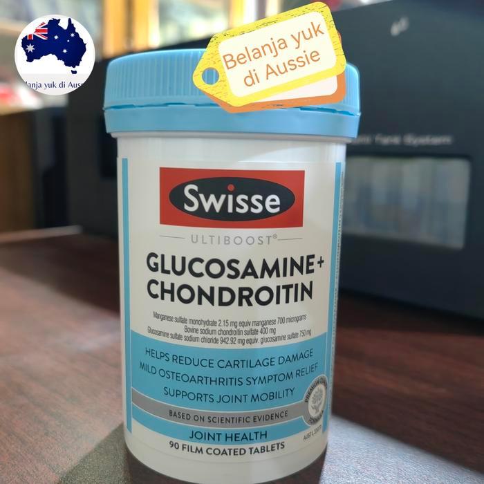 Swisse Ultiboost GLUCOSAMINE + CHONDROITIN 90 Film Coated Tablets - Made in Australia