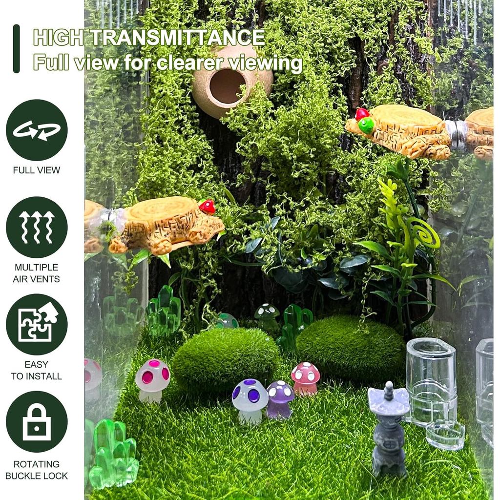 Jumping Spider Enclosure Diy Jumping Spider Insects Habitat with Temperature and Humidity Detector