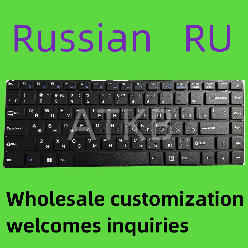 Laptop Keyboard For Toposh T14 343000055 DK300V YXT-NB92-22 / MB300-11-1 YJ-807 / MB30011008