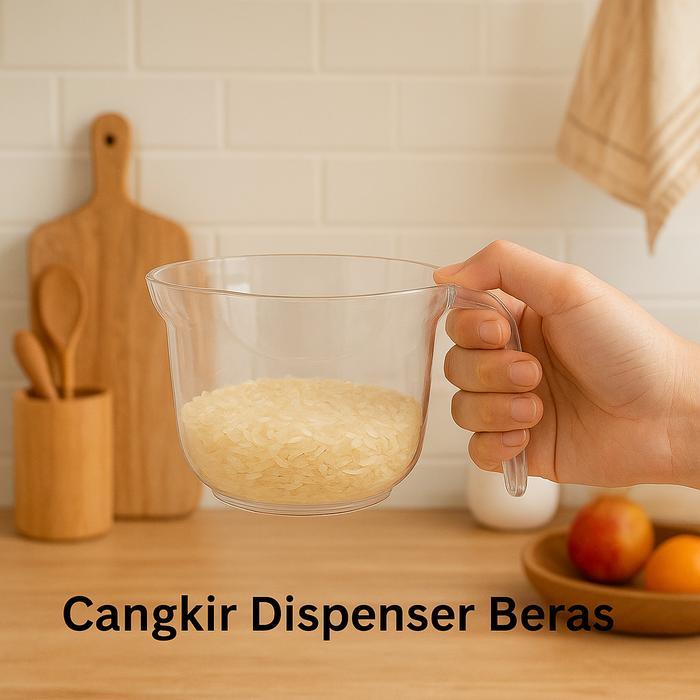 Gelas takar / Gelas ukur cup dispenser beras Plastik Takaran Kitchenware