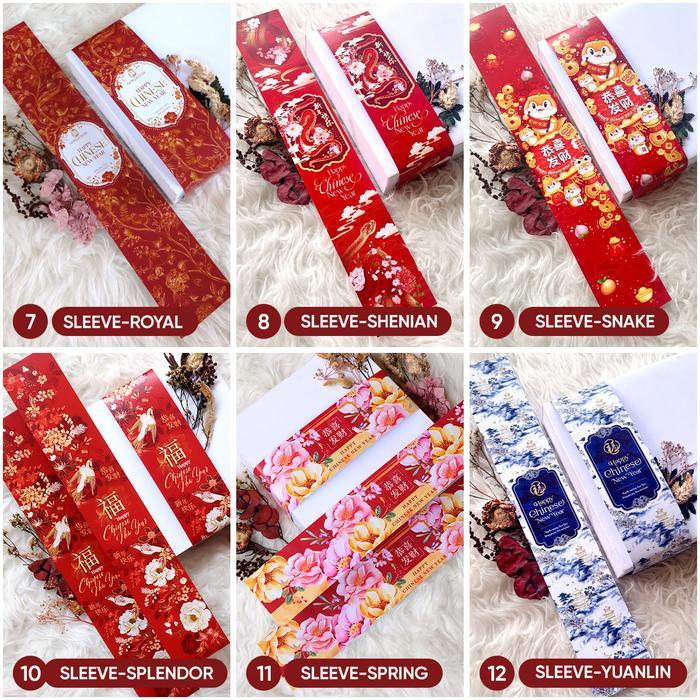 24Pcs Long Paper Belt Imlek Sabuk Box Hampers Sincia Cny Sleeve