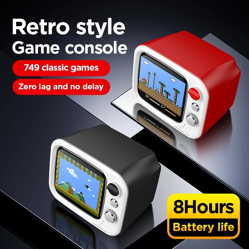 H7 Retro VideoTV Handheld Game Console 3.5-Inch HD Built in 749 Retro Games Video Dual Gamepad