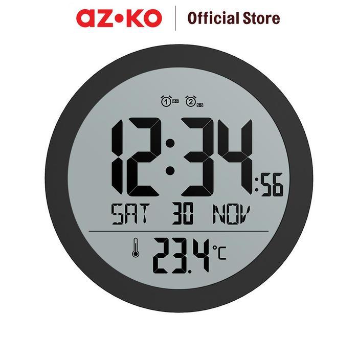 FORHOM JAM DINDING LCD DIGITAL ROUND - HITAM