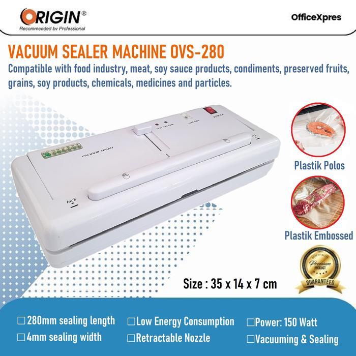 Alat Press Makanan / Sealer Plastik Kedap Udara / Vacuum Sealer Origin