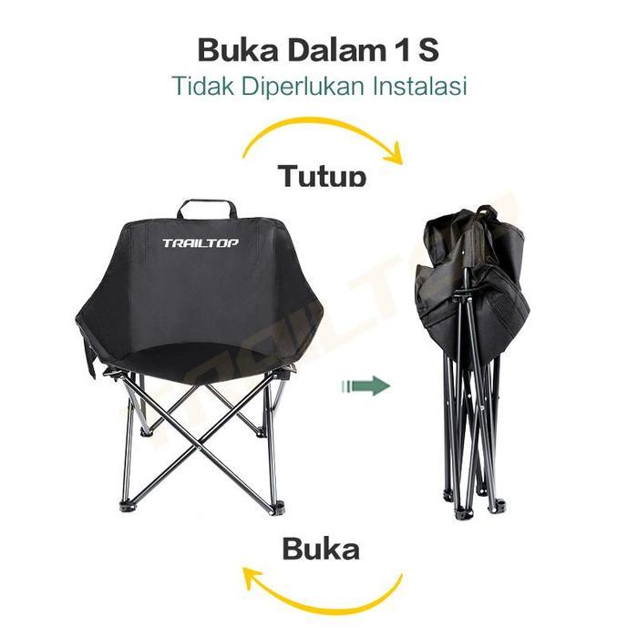 Trailtop Kursi Lipat Outdoor Kursi Santai Kain Oxford Bangku Lipat Kursi Lipat Portable