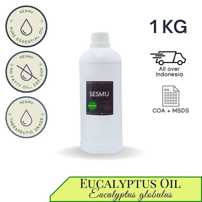 1 Kg / 1 L / 1000 Ml Eucalyptus 100% Pure Essential Oil / Atsiri Terlaris