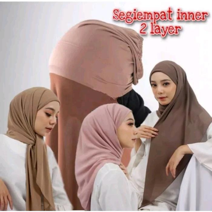 Sedia HIJAB SEGI EMPAT PLUS INNER/HIJAB SEGITIGA INER PREMIUM/INSTAN INER PREMIUM
