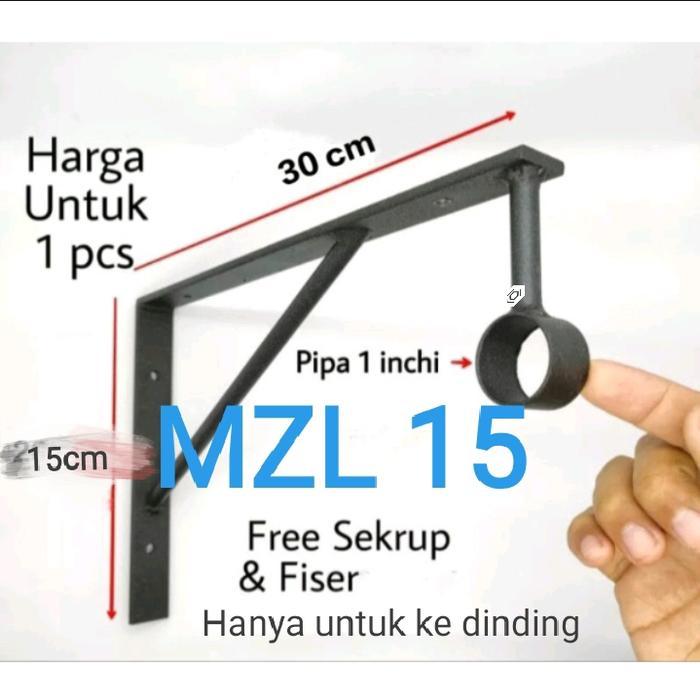 rak gantung besi siku ambalan hanger gantungan baju