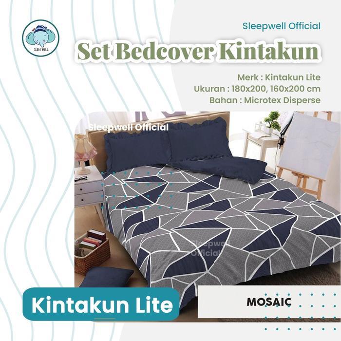 KINTAKUN LITE Set Bedcover + Sprei Flat 180x200 / 160x200 Tinggi 20 Cm