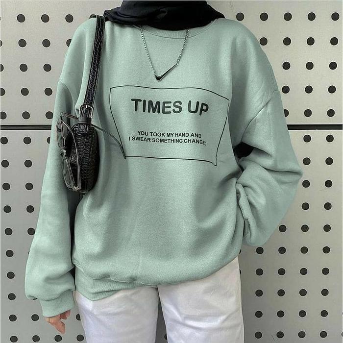 Sweater Wanita Times UP Best Quality / Sweter Cewek / Switer Terbaru Crewneck Basic Sweatshirt