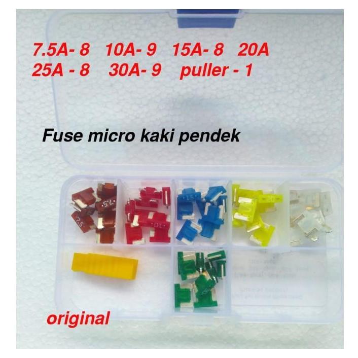 50 Fuse micro innova avanza kaki pendek sekring mobil original PEC