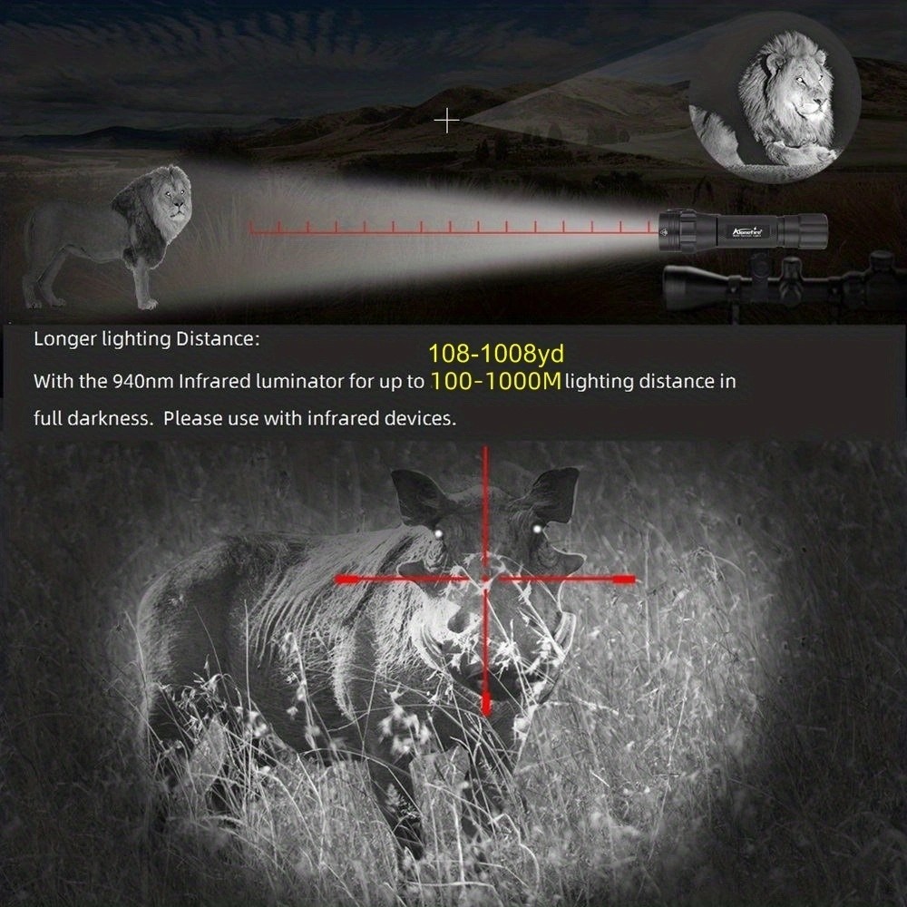 IR850nm&940nm Latest infrared LED Zoom High Bright Night Vision Infrared Fill Light Tactical Hunting