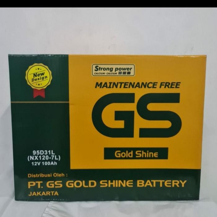 Aki Baterai Kering Gs Goldshine 95D31L/Nx120-7L 12V 100Ah Mobil Pajero