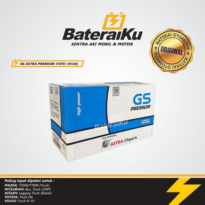 Aki GS Astra Premium N120 Aki Basah Aki Kendaraan Truk, Genset, Aki Kapal, dll Car Truck
