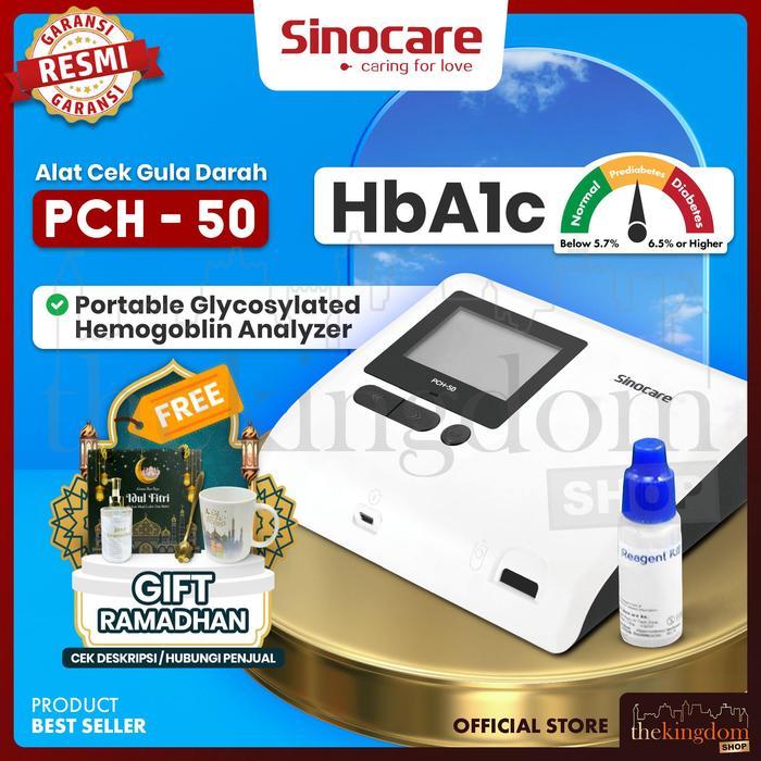 SINOCARE PCH-50 PORTABLE GLYCOSYLATED HEMOGLOBIN ANALYZER HBA1C ALAT CEK GULA DARAH BLOOD GLUCOSE