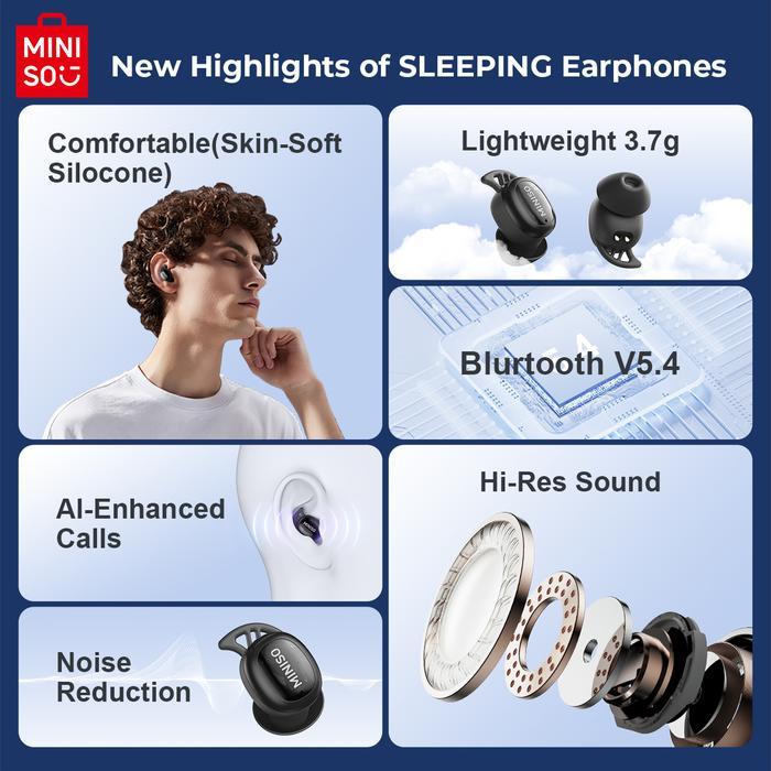 TEREMURAHTERLARIS READY SILAHKAN DIORDER MINISO X16 TRUE WIRELESS BLUETOOTH V5.4 TWS SLEEPING