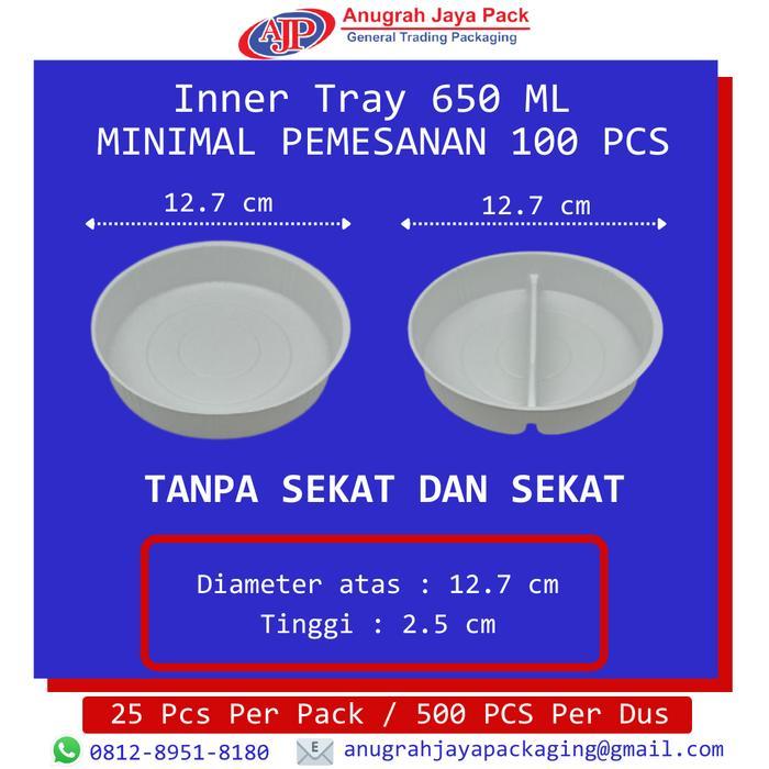 INNER TRAY PAPER BOWL 650 ML / PLASTIK TRAY SEKAT PAPER BOWL 650 ML