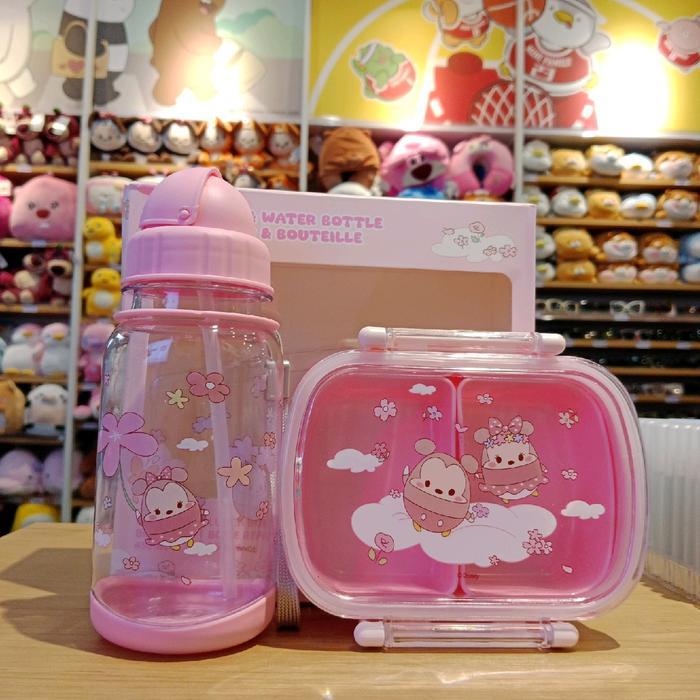 Miniso Disney Ufufy Collection Lunch Box & Water Bottle