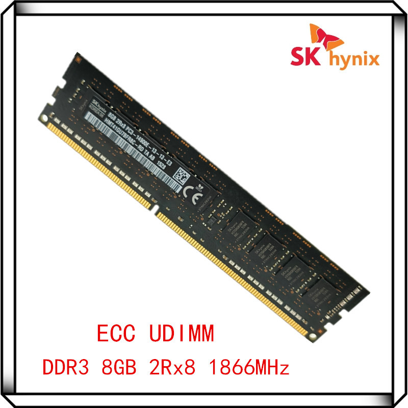 SK Hynix DDR3 8GB 14900E PC3 1866MHz 2Rx8 Pure ECC UDIMM workstation 8G RAM Unbuffered Server memory