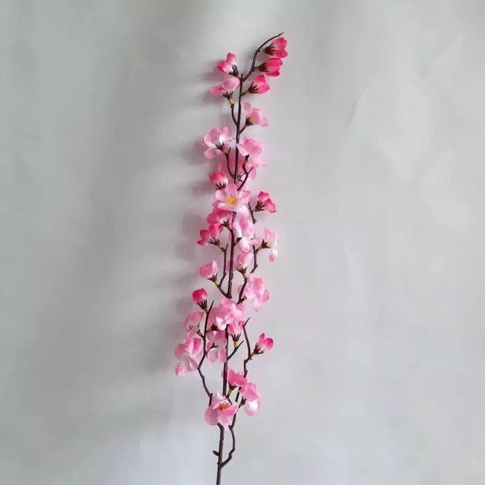 BUNGA SAKURA LUSINAN PLASTIK PALSU ARTIFICIAL DEKORASI IMLEK