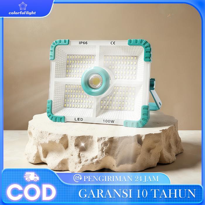Terlaris 2500W Lampu Sorot Tenaga Surya Lampu Led Tenaga Surya Lampu Sorot Rechargeable Lampu Luar