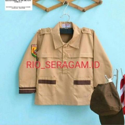 ORIGINAL BAJU PRAMUKA SIAGA SD PENDEK atau PANJANG, SERAGAM PRAMUKA SIAGA PENDEK LAKI2, PANJANG