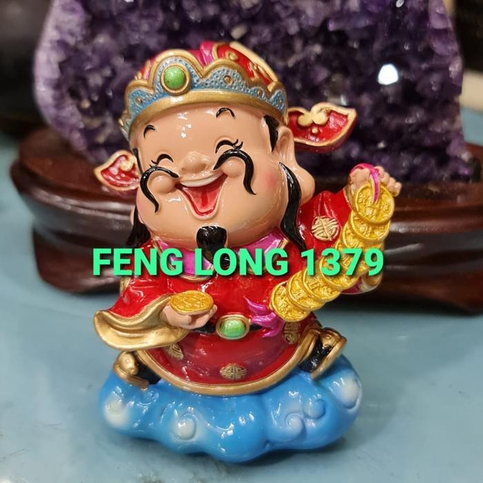 Patung Dewi Cai Shen Chuan Qian Tong Fiber Mini Patung Miniatur 10