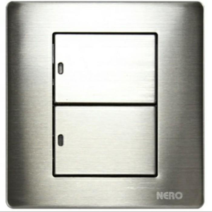 Saklar 2 Gang Nero Stainless With Led