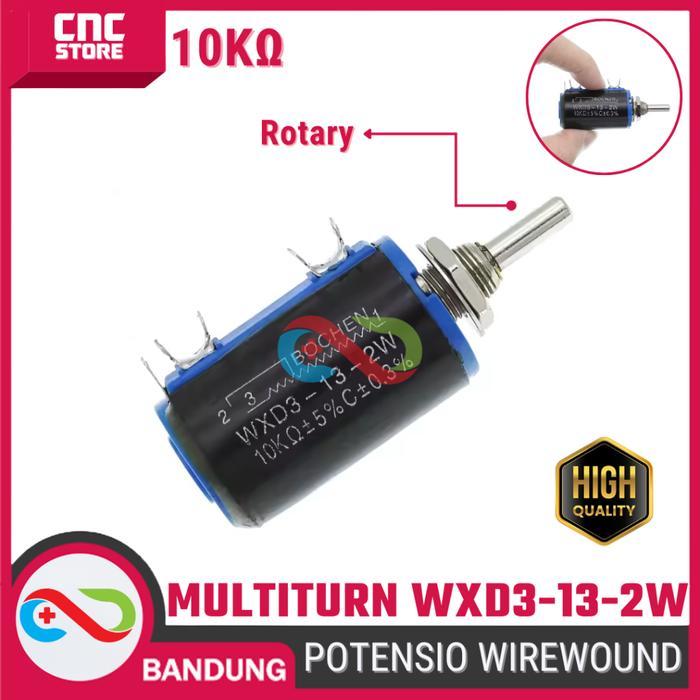 Potensiometer Wirewound WXD3-13-2W Potensio Presisi Multiturn 10K 2W 3 Pin & 5 Pin untuk Pengaturan