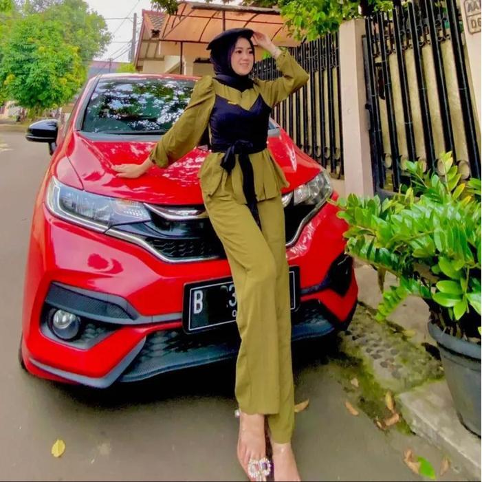 One Set Lesti Setelan Crinkle Airflow Mode Terbaru Viral 2023