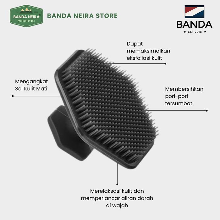 The Face Scrubber Silicone / Alat Cuci Muka By Banda Brushes Pasti Ori