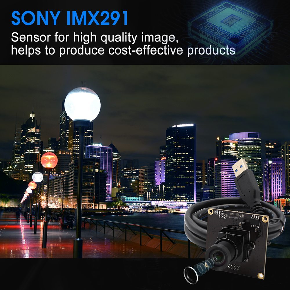 ELP 2MP High Speed USB3.0 Camera Module 1080P 50fps Industrial Camera Low Light Mini USB3.0 Webcam