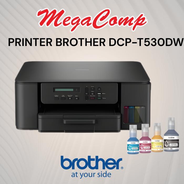 Brother Printer DCP-T530DW Wireless Print Copy Scan A4 16 ipm Hitam 9 ipm Warna WiFi Airprint Mopria