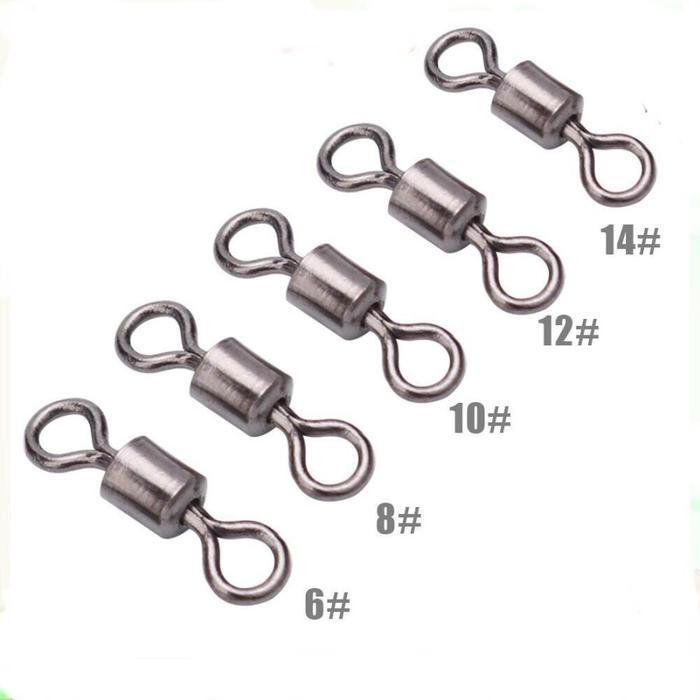 50pcs KiliKili Pancing Utk mancing Ikan swivel Connector Hook Fishing