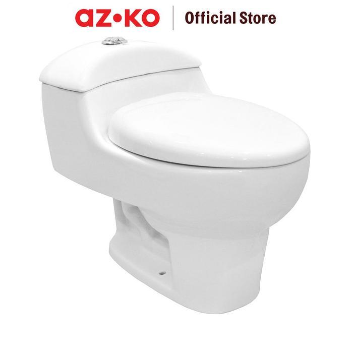 AZKO Fosa Kloset Duduk Monoblock Siphonic Ac815 Sitting Toilet Wc Duduk Perlengkapan Kamar Mandi Bat