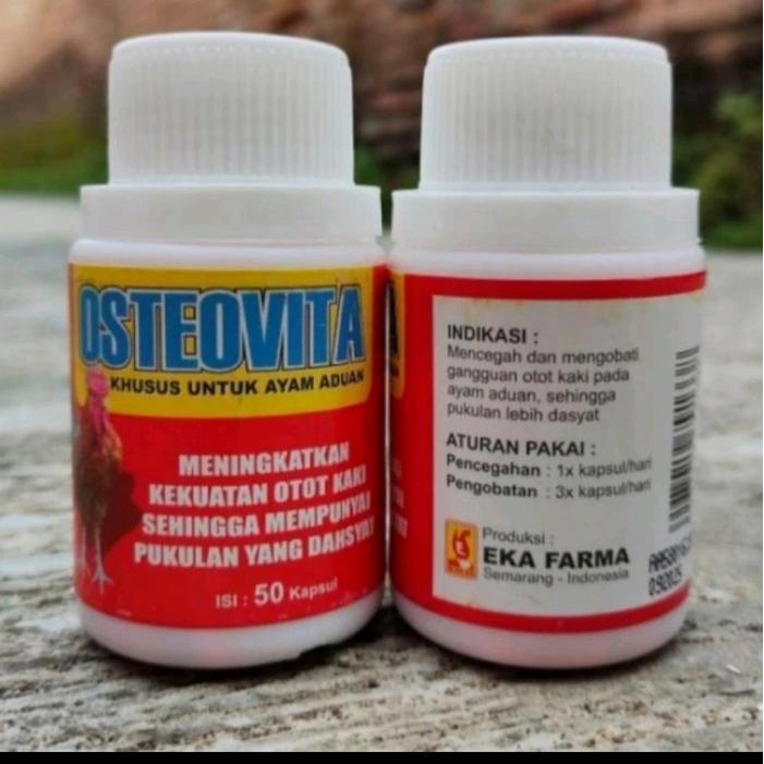 1 botol OSTEOVITA 50 kapsul VITAMIN KALSIUM AYAM ADUAN AYAM BANGKOK readyyy