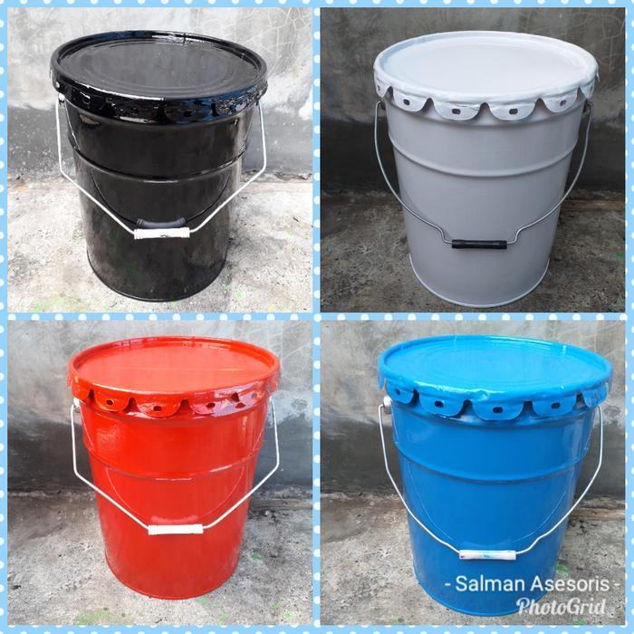Pail Ember Kaleng Cat 25 Kg Tempat Sampah 20 Liter
