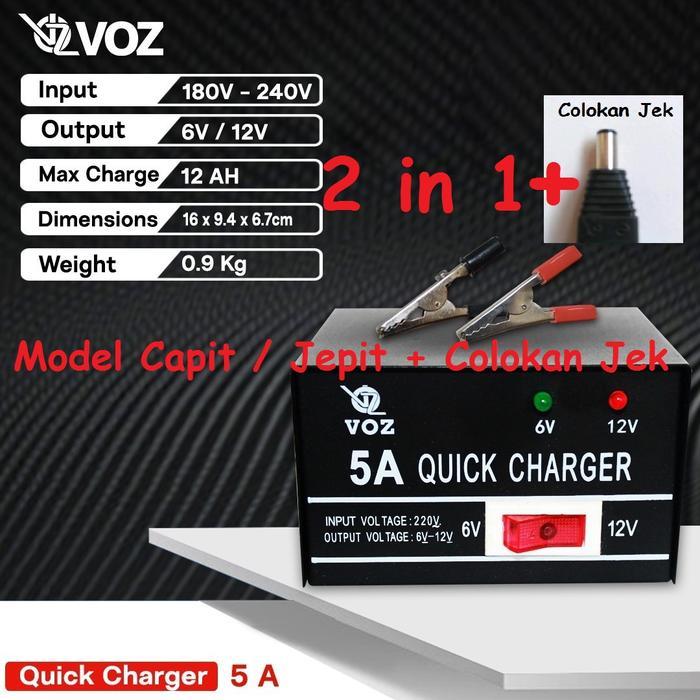 Charger aki mobil dan motor mainan anak anak Charger baterai 6V & 12V