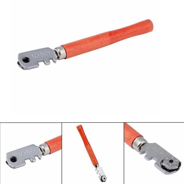 Alat Potong Kaca Pisau Pemotong Tangan Manual Profesional Gagang Kayu Terbaik