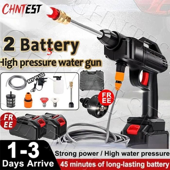 Jet Cleaner Mesin Cuci Motor Pompa Mesin Portable Alat Cuci Mobil dengan 2 Baterai Pengiriman Cepat