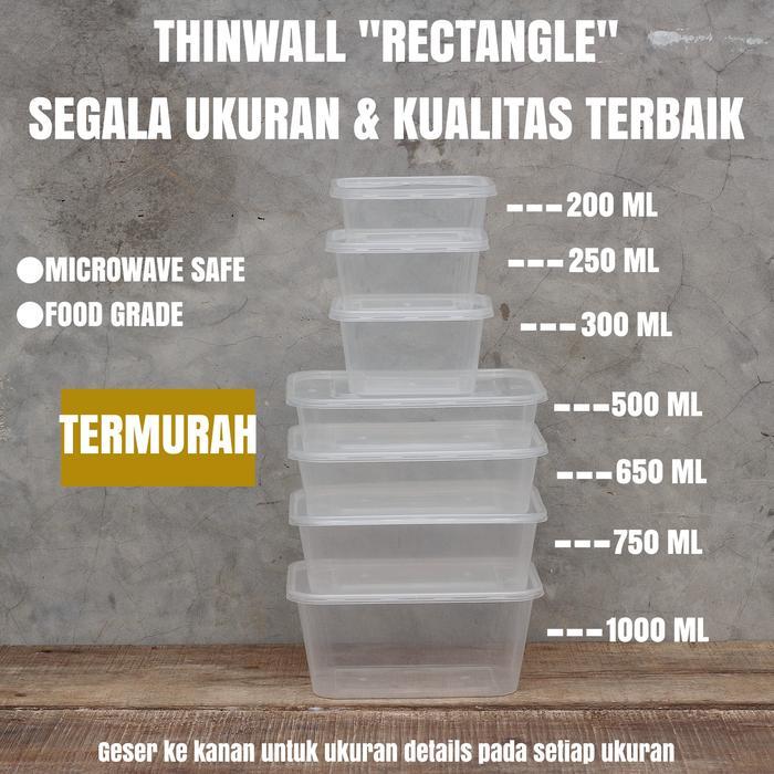 THINWALL RECTANGLE - THINWALL PERSEGI PANJANG - KOTAK MAKAN PLASTIK