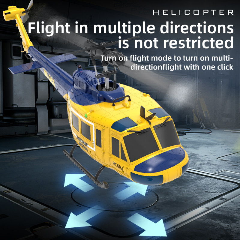 C032 Uh-1 1: 48 Huey Simulation Six Channel Aileron Free Reverse Flying Stunt Helicopter Electric