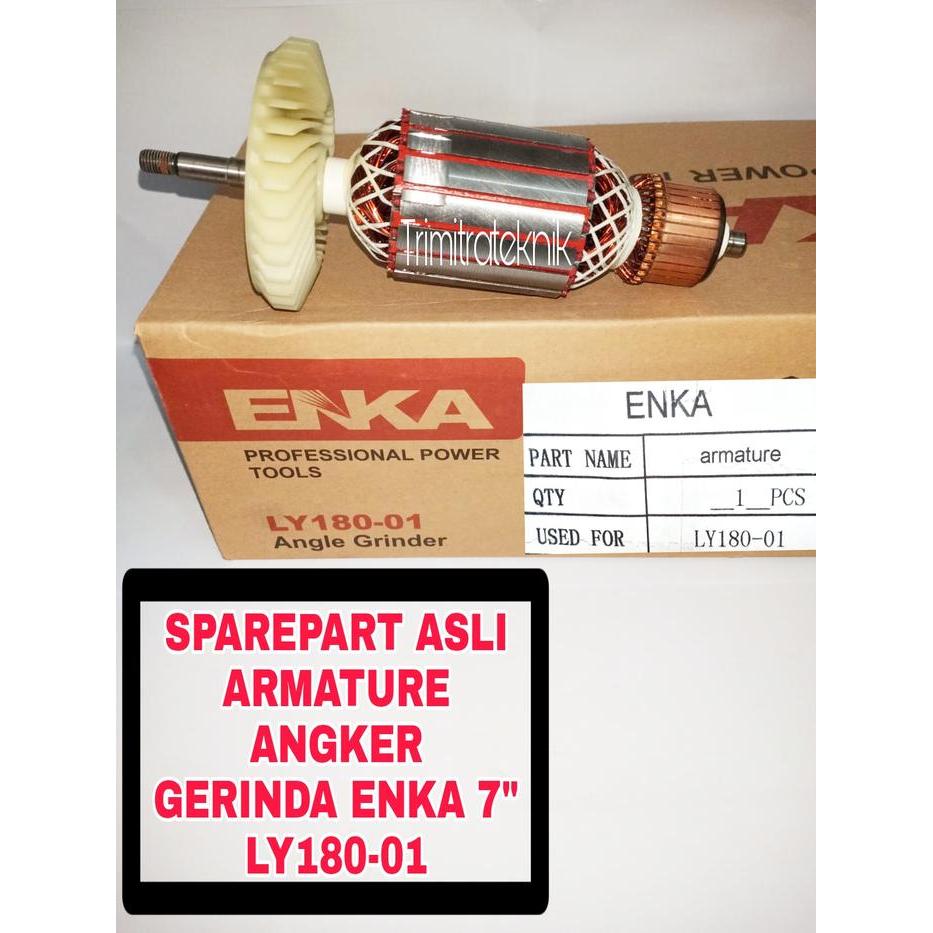 Sparepart Original Armature Rotor Angker Gerinda Enka 7 Inch Ly180-01