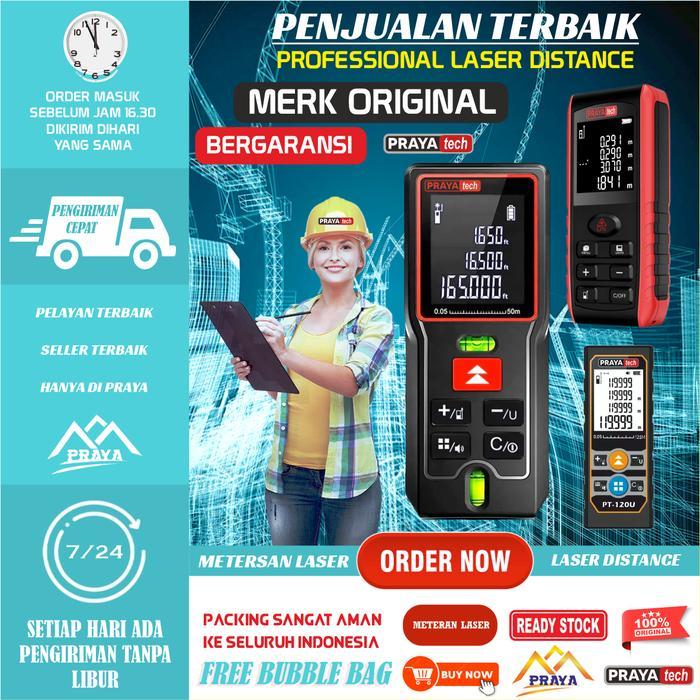 100m laser distance meter / meteran laser PRAYATECH 100 meter digital