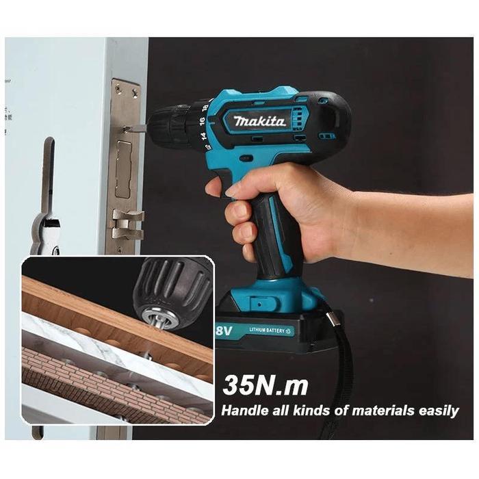 Mesin Bor Cordless/Bor Baterai/ Bor Listrik/Beton Besi Kayu Baterai Tangan Cordless Drill Battery