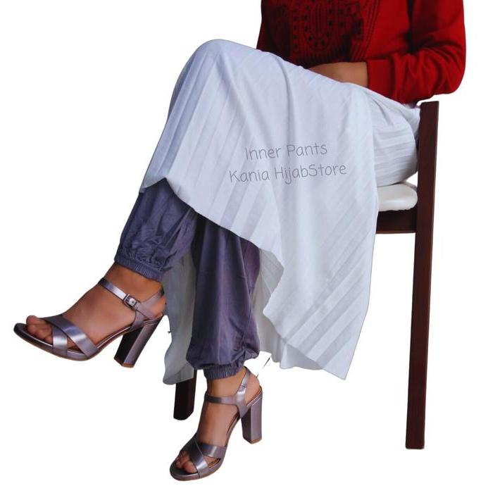 READY Celana kulot wanita panjang inner renda dalaman gamis dalaman rok bahan kaos rayon premium